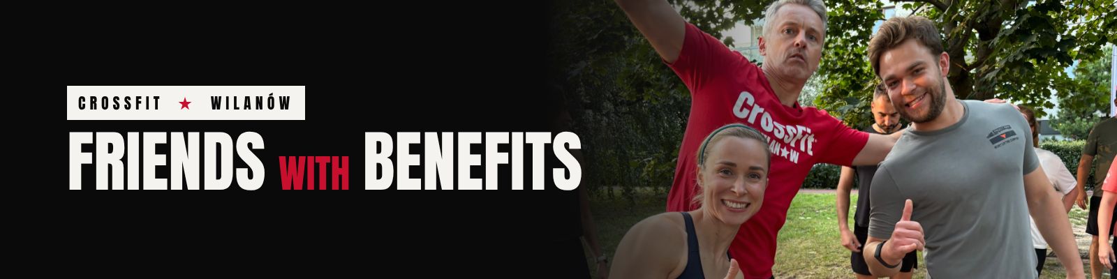 Klubowicze CrossFit Wilanów po wspólnym treningu - program Friends with Benefits