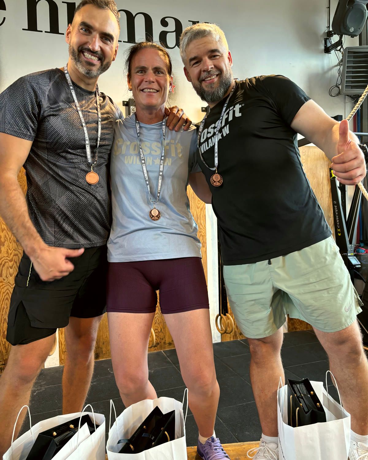 Athletes on the podium after a club competition